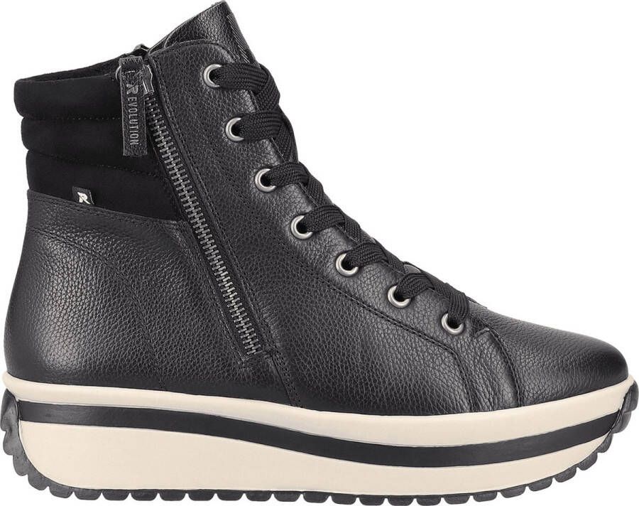 Rieker EVOLUTION Hoge veterschoenen plateaulaarsjes high top sneakers with two zippers