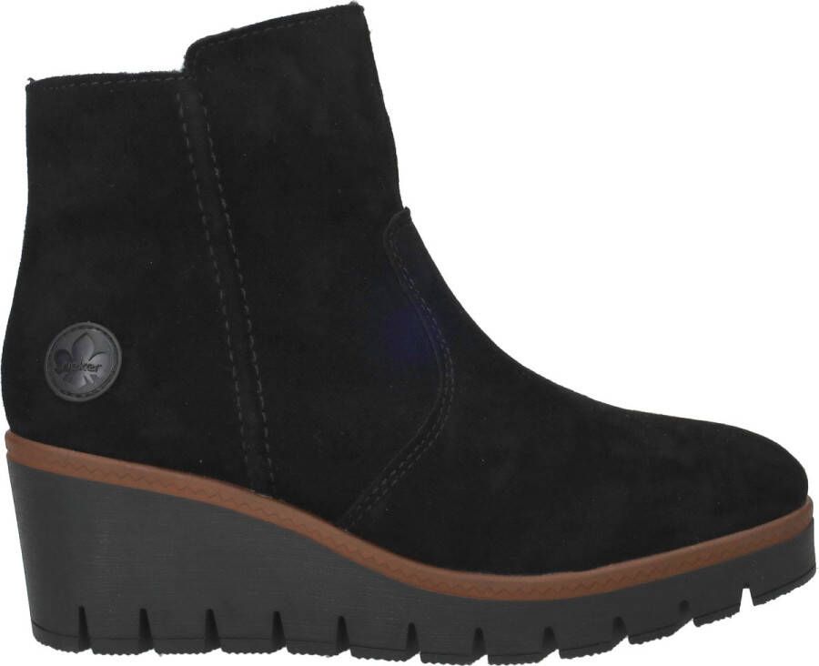 Rieker Winterlaarsjes wedge boots basic enkellaars met binnenrits smalle vorm