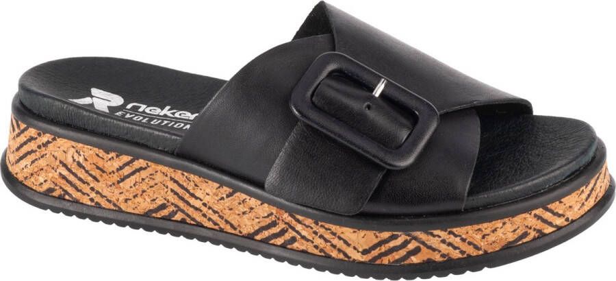 Rieker Flip-Flops W0803-00 Vrouwen Zwart Slippers