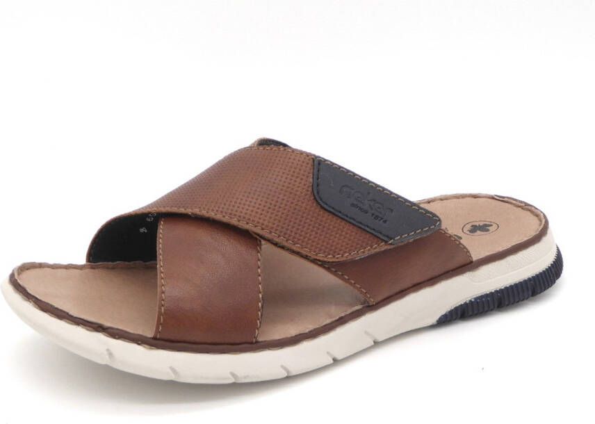 Rieker -Heren cogna caramel pantoffels & slippers