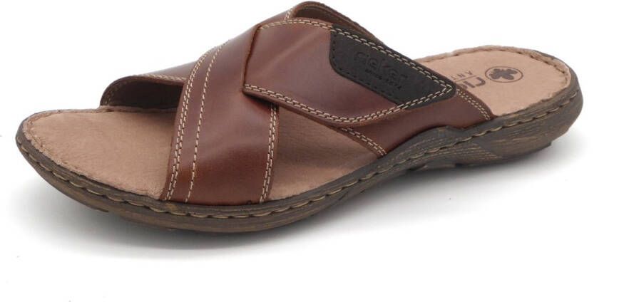 Rieker -Heren cogna caramel pantoffels & slippers