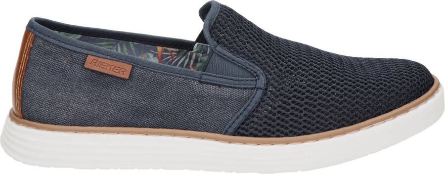 Rieker Slip-on sneakers Casual slipper vrijetijdsschoen met gemusterd binnenfutter