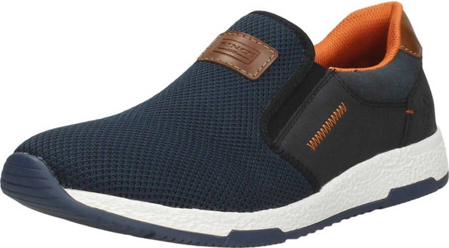 Rieker Slip-on sneakers Casual slipper vrijetijdsschoen met contrastnaad