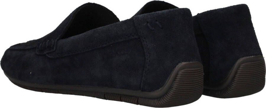 Rieker Blauwe Suède Loafer met Flexibele Zool Blue Heren