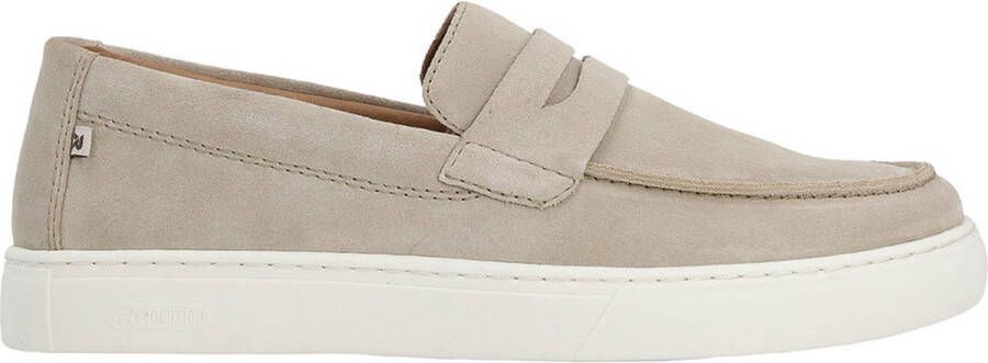 Rieker Beige Suède Loafer Instapper Beige Heren