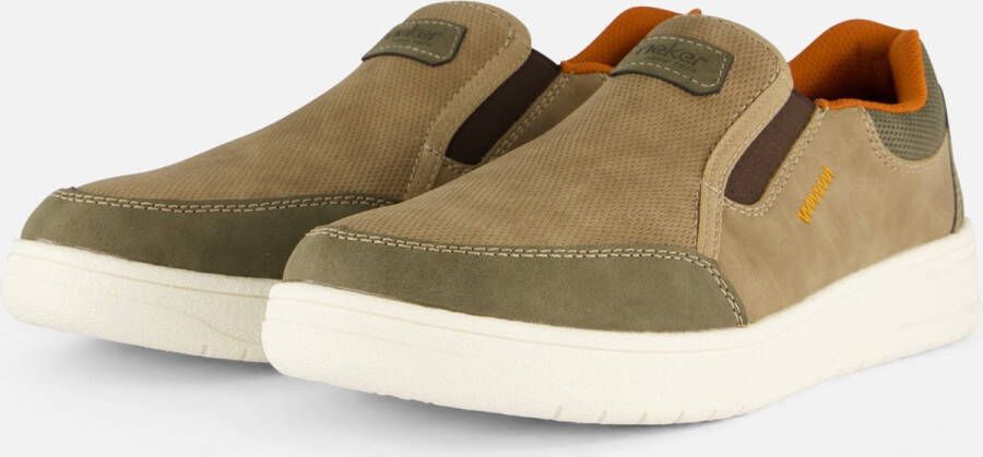 Rieker Instappers groen Nubuck