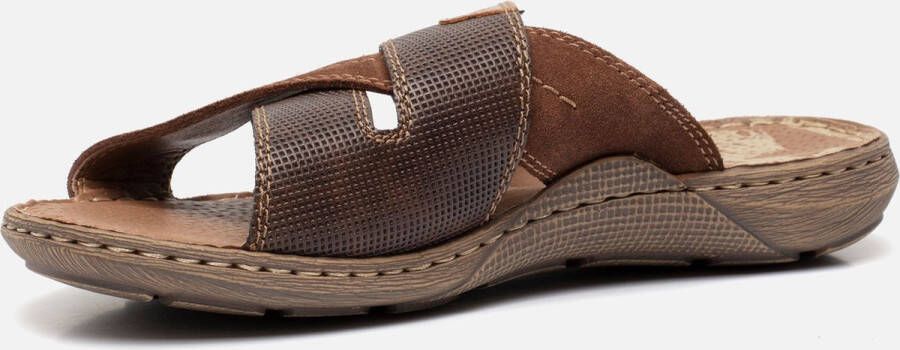 Rieker Kruisband Slippers bruin Synthetisch Heren