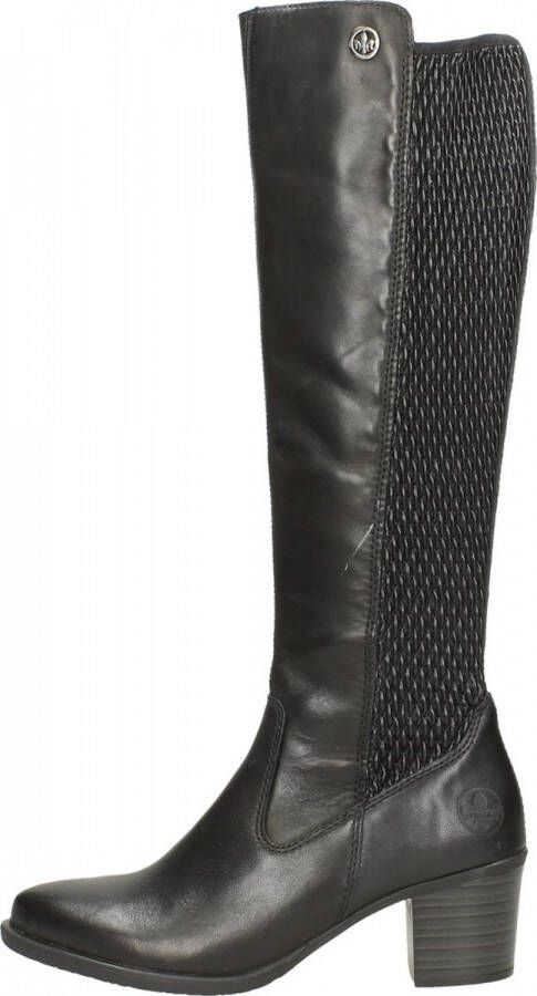 Rieker Zwarte lange Hoge Laarzen met blokhak voor dames Black Dames