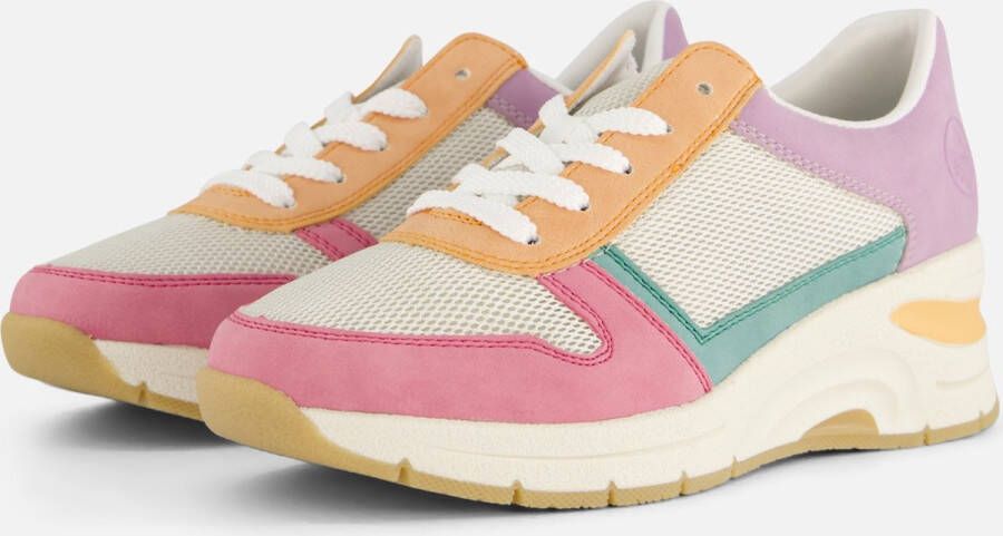 Rieker Beige Pastel Sneaker voor de lente Multicolor Dames