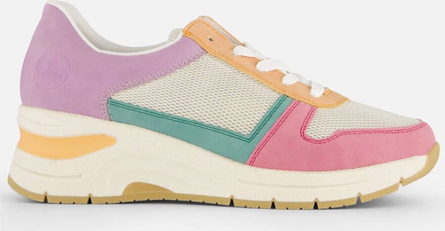 Rieker Beige Pastel Sneaker voor de lente Multicolor Dames