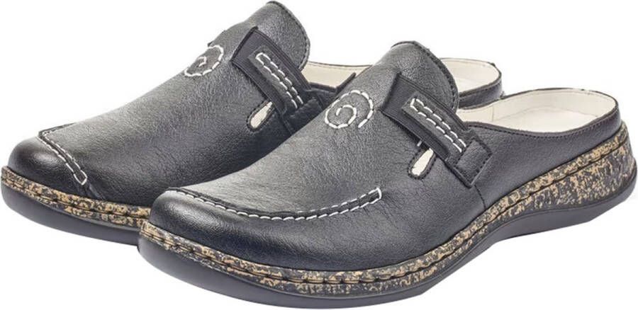 Rieker Clogs zomerschoen slippers met stretchinzet