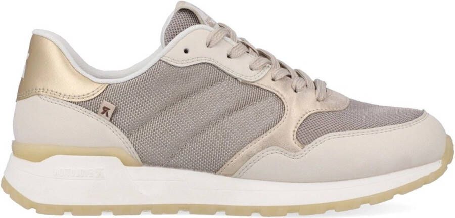 Rieker Revolution Beige en Goud Sneaker Beige Dames