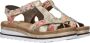 Rieker Gouden Metallic Sandaal met Print Multicolor Dames - Thumbnail 1