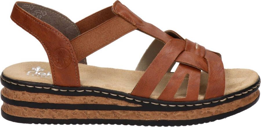 Rieker Sandalen cognac Imitatieleer Dames