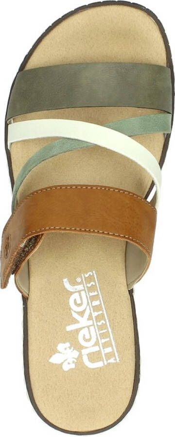 Rieker Slippers wedge heel summer shoe slippers with velcro strap