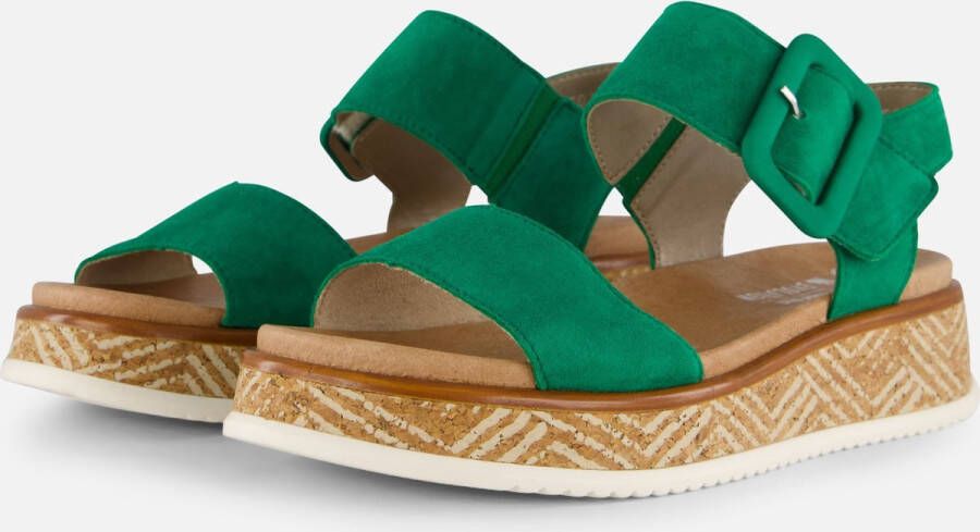 Rieker Sandalen groen Nubuck Dames