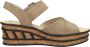 Rieker Zwarte taupe synthetische sandalette met 5 cm hak Beige Dames - Thumbnail 1