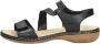 Rieker Comfortabele Zwarte Sandaal met Klittenbandsluiting Black Dames - Thumbnail 2
