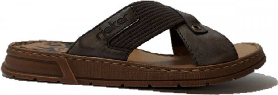 Rieker Slipper 21252-25 Bruin Zacht Voetbed