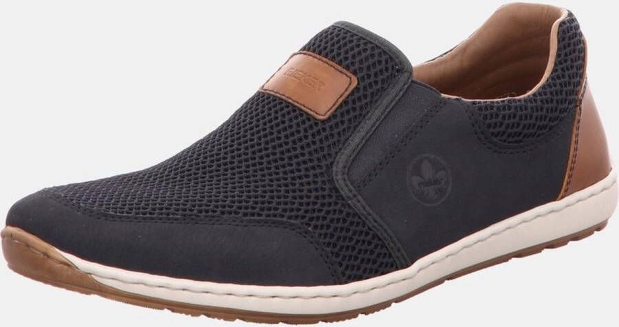 Rieker Instappers Zomerschuh slip-on schoen vrijetijdsschoen met contrasterende afwerkingen