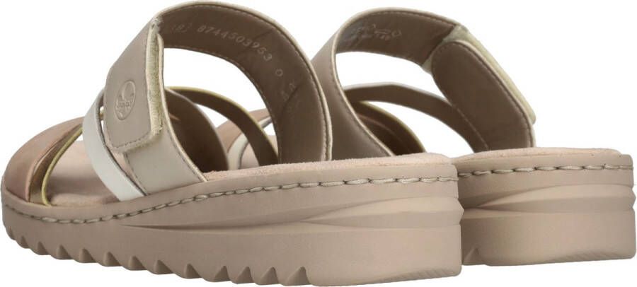 Rieker Slipper Vrouwen Beige Taupe goud