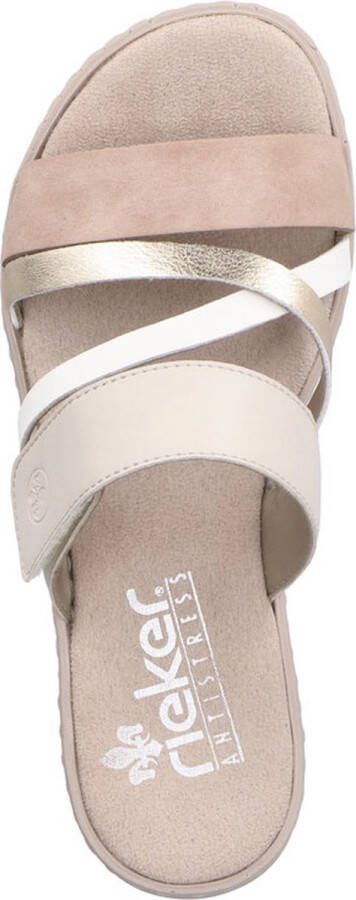 Rieker Slipper Vrouwen Beige Taupe goud