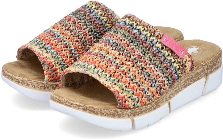 Rieker Slippers sleehak zomerschoen slippers in zomerlook