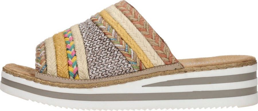 Rieker Kleurrijke comfortabele sliders voor dames Multicolor Dames