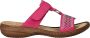 Rieker Roze Diamantpatroon Zomer Slipper Pink Dames - Thumbnail 1