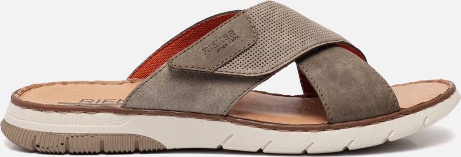 Rieker Slippers grijs Synthetisch