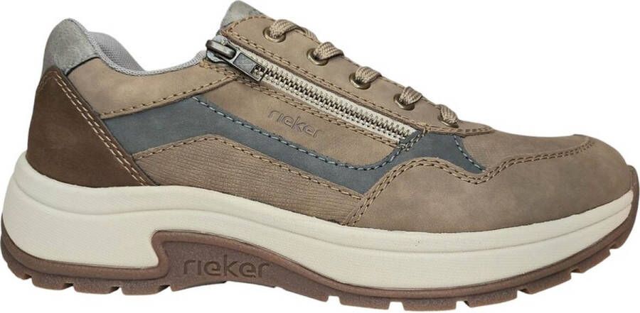 Rieker Sneaker 11001-26 Bruin Taupe Combi Wijdte H