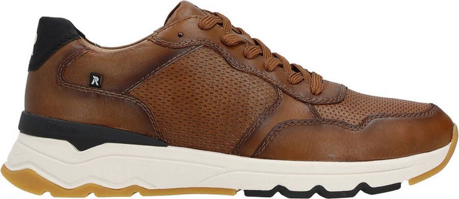 Rieker Bruine Leren Sneaker voor Heren Brown Heren