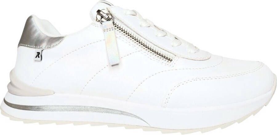 Rieker Sneaker W2402-80 Wit Verwisselbaar Voetbed