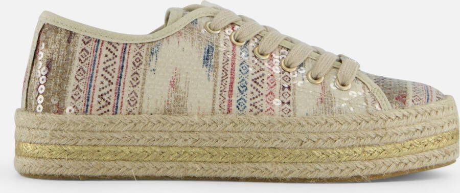 Rieker Espadrille Sneaker met zomerse print Multicolor Dames - Foto 4