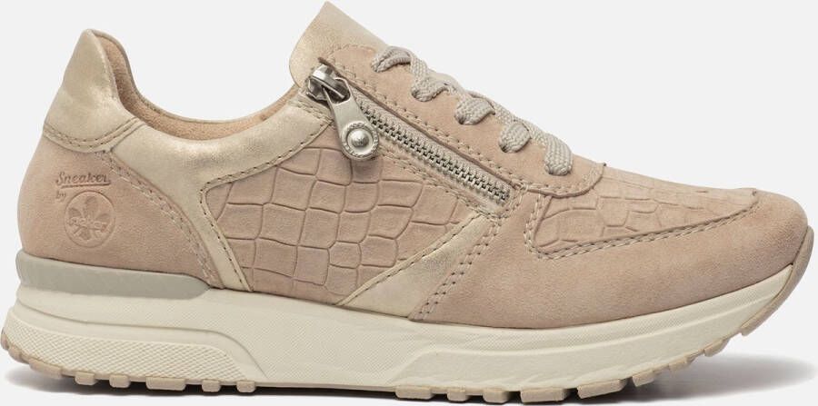 Rieker Sneakers Beige Suede 101202 Dames Suède - Foto 1