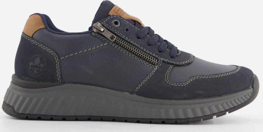 Rieker Comfortabele Blauwe Sneakers met Donkergrijze Zool Blauw Heren