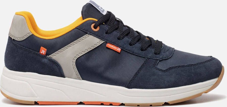 Rieker Blauwe Casual Platte Sneakers voor Heren Blauw Heren