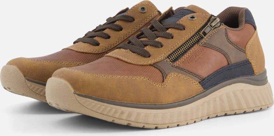 Rieker Comfortabele Herensneaker in Warme Bruine Tinten Brown Heren - Foto 2