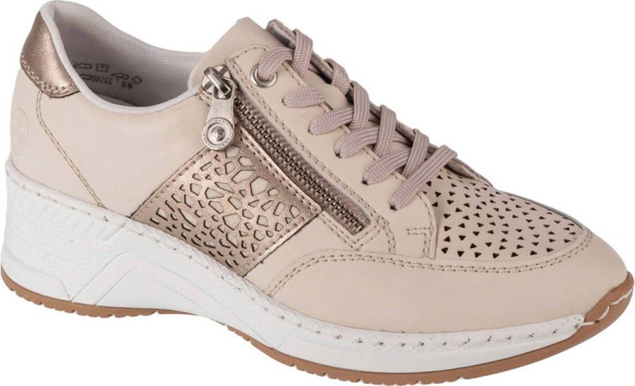 Rieker Sneakers N4344-60 Vrouwen Beige Sneakers