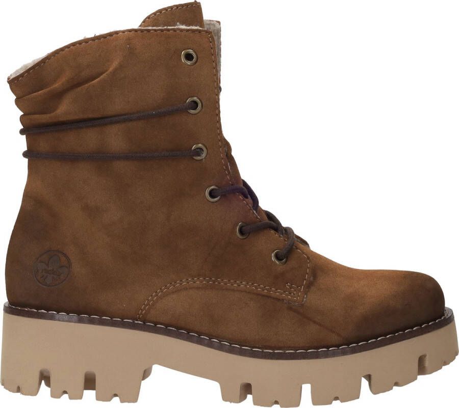 Rieker Veterboots Dames Cognac