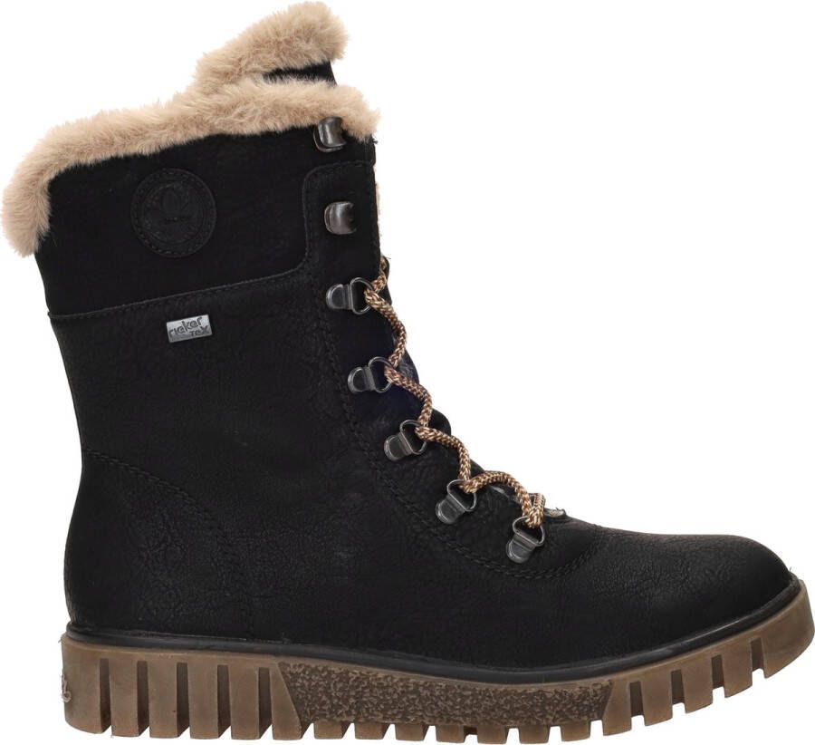 Rieker Veterboots Dames Zwart