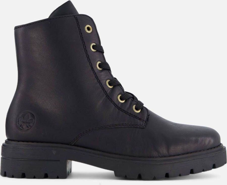 Rieker Veterboots zwart Synthetisch