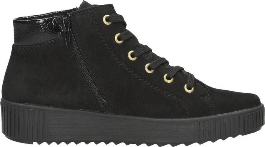 Rieker Waterdichte sneakers met ritssluiting en uitneembaar voetbed Black Dames