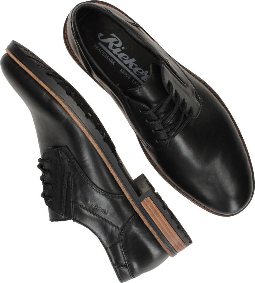 Rieker Klassieke Leren Veterschoen Black Heren