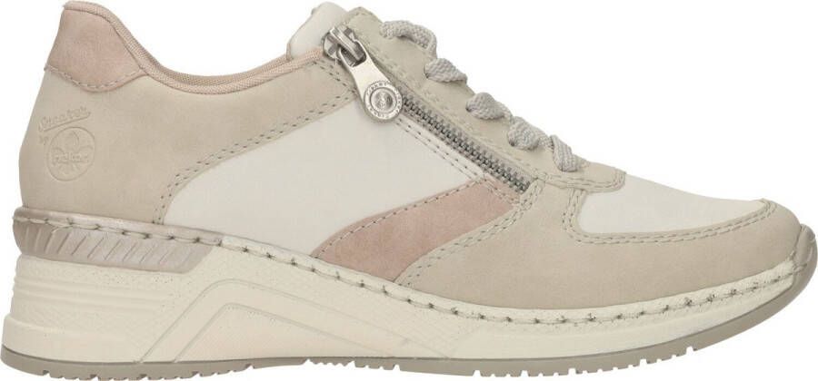 Rieker Beige en taupe veterschoen Multicolor Dames