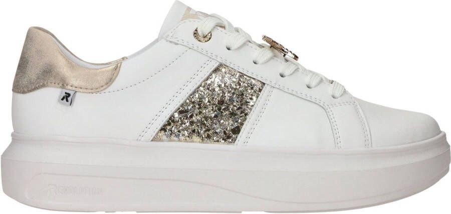 Rieker EVOLUTION Plateausneakers met stijlvolle metallic-details vrijetijdsschoen lage schoen veterschoen