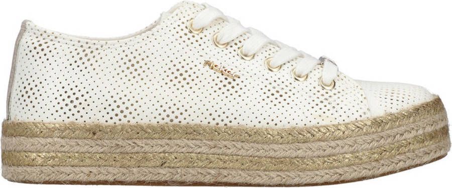 Rieker Zomerse Espadrille Veterschoen White Dames