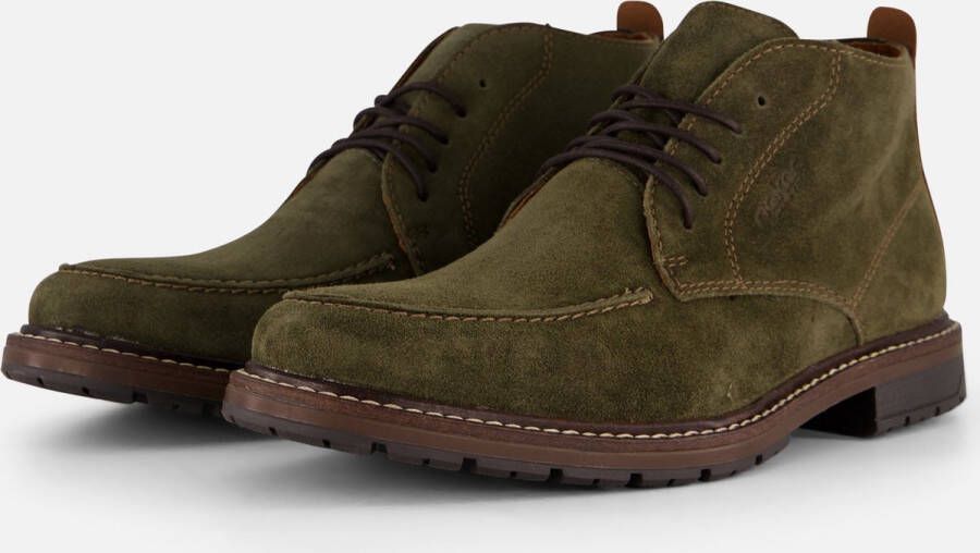 Rieker Veterschoenen groen Suede