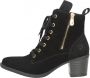 Rieker Trendy dames veterlaarsjes met gouden details Black Dames - Thumbnail 1