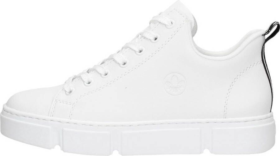 Rieker Witte Leren Sneaker voor Dames White Dames